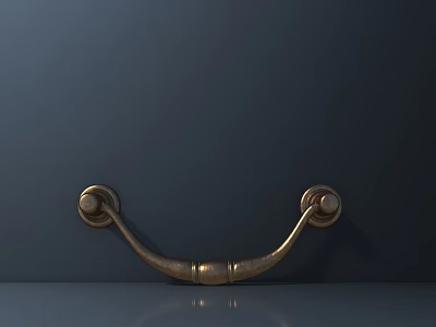 Golden Metal Cabinet Door Handle As Essential Decorative Hardware Tools 3d model