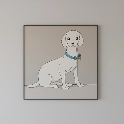 Modern Cream Wind Puppy 3d model