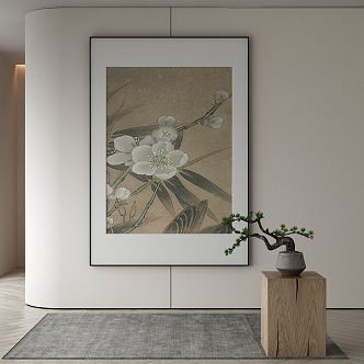 New Chinese Plant Painting Decorative Painting 3d model