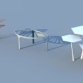 Modern Pergola Designs With Geometric Structures And Color Variations 3d model