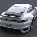 White Sports Car With Sleek Exterior Design Modern Front View And Black Alloy Wheels