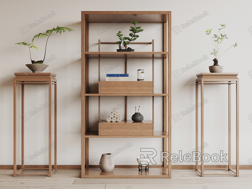 New Chinese-style Storage Rack model