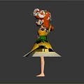 Modern game character child 3d model
