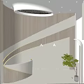Modern Front Desk Minimalist Alien Front Desk 3d model