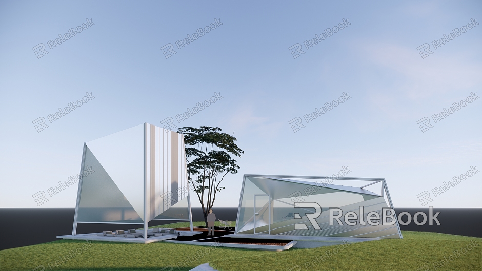 Landscape Pavilion Glass Box model