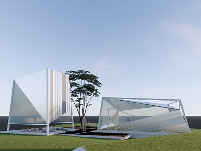 Landscape Pavilion Glass Box model