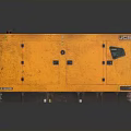 JCB Yellow Industrial Generator Equipment with Control Panel Mobile Base and Ventilation 3d model