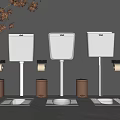 Modern squatting pan 3d model