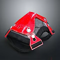 Red Pet Harness With Black Straps Adjustable Buckle And Secure Design For Daily Use