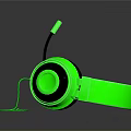 Green Wired Headphones With Microphone Soft Earpads Ergonomic Design High Quality Audio