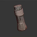 Wooden Stone Decorative Log With Natural Texture And Rope Wrapping Design