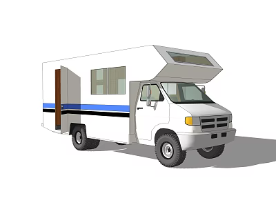Modern RV Camper Traveller Trailer 3d model