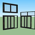 modern sliding window 3d model