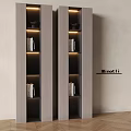 Modern Wooden Bookcase With Open Shelf Design For Living Room Interior