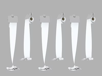 Multiple Modern White Paper Roll Holders With Drip Structure Design 3d model