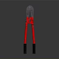 Red Manual Bolt Cutter Tool with Long Handles Heavy Duty Cutting Equipment