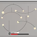 Modern chandelier combination 3d model