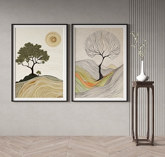 Quiet Wind Decorative Painting 3d model