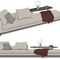 Modern Multiplayer Sofa Minotti Multiplayer Sofa 3d model