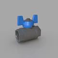 Durable Ball Valve With Blue Handle And Gray Body For Industrial Applications