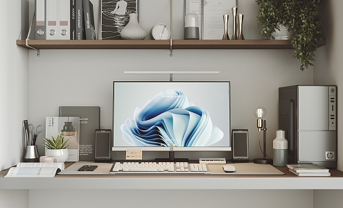 Modern computer desk 3d model