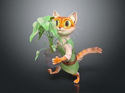 Modern game character cat cartoon cat anime cat model