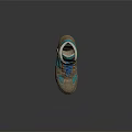High Top Elliot Shoes Gray Blue Green Sneakers With Green Sole