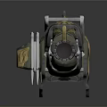 Advanced Futuristic Sci-Fi Weapon With Mechanical Structure And Metal Components
