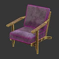 Single Sofa With Gray Fabric Upholstery And Wooden Arms And Legs Design