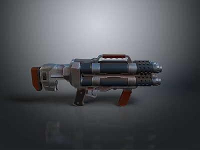 Science Fiction Shotgun Weapon Future High Mold Design Metal Science Fiction Firearms Next Generation Firearms 3d model