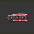 High Performance Graphics Card With Triple Fans Red And White Design Efficient Cooling System