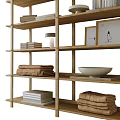 Minimalist Natural Wood Open Storage Shelf For Displaying Books Framed Artworks And Chic Home Decor