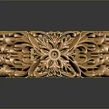 Exquisite Golden Ring With Intricate Hollow Floral Patterns And Decorative Design