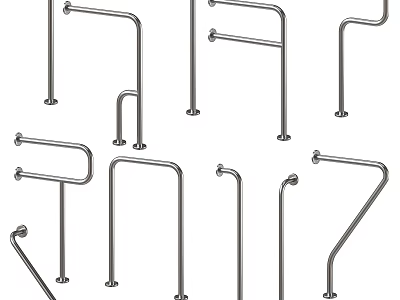 Stainless Steel Handrails With Various Designs For Residential And Commercial Applications 3d model