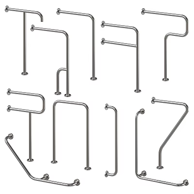 Stainless Steel Handrails With Various Designs For Residential And Commercial Applications 3d model