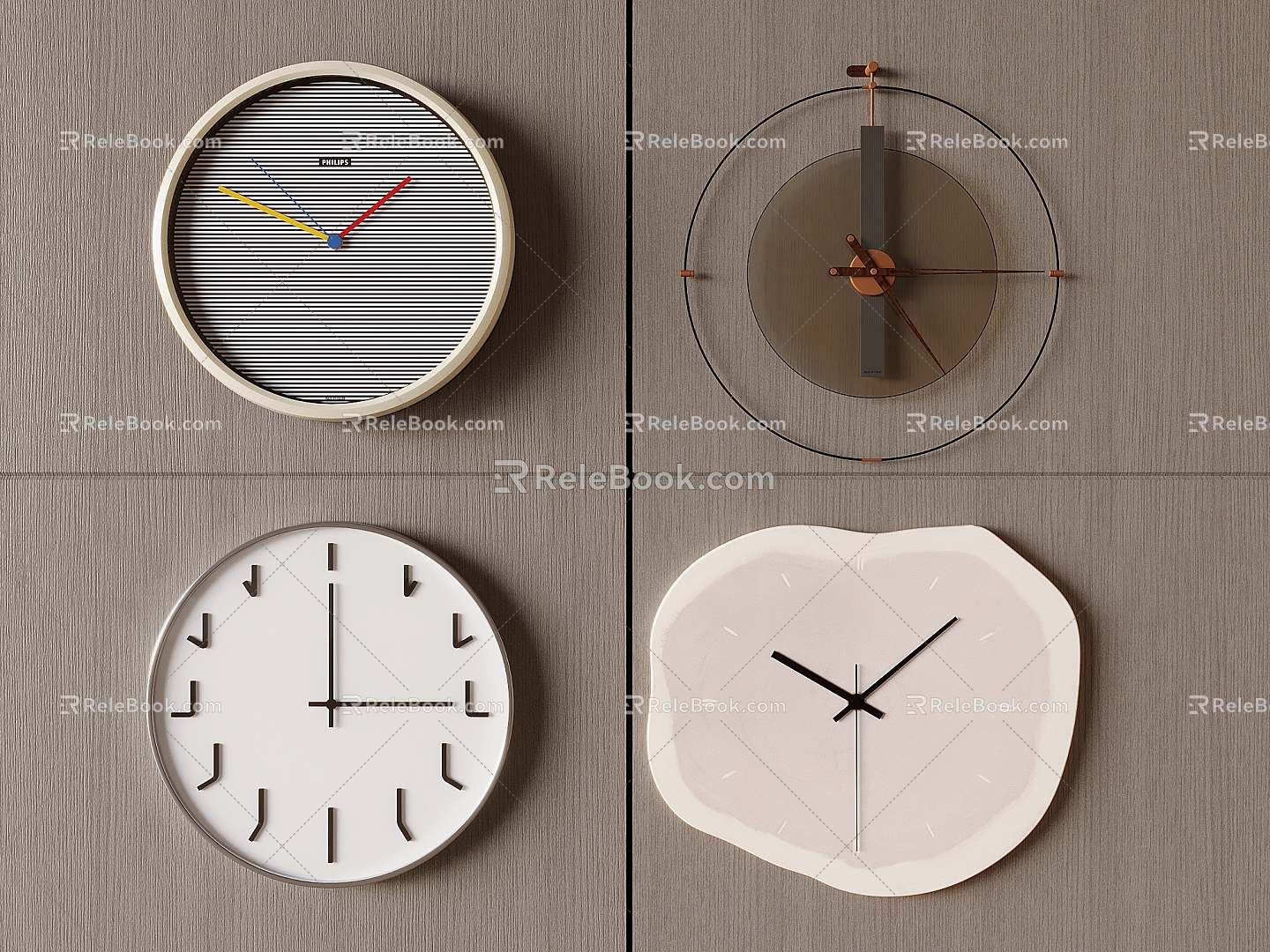 Decorative clock wall clock clock 3d model