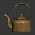 Vintage Copper Kettle With Wooden Handle And Spout Design For Daily Use