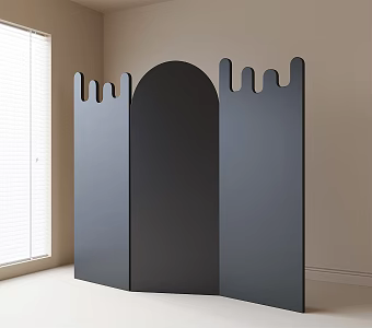 French Folding Screen 3d model