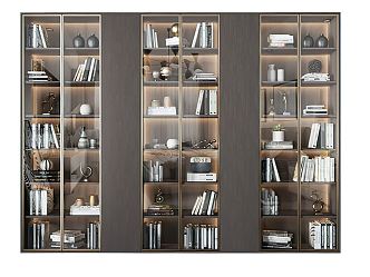 Light Luxury Bookcase 3d model