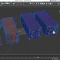Industrial Shipping Containers Red And Purple For Logistics Storage Solutions