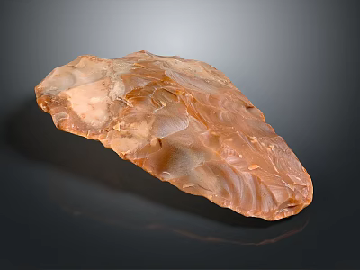 Natural Wood Grain Stone Piece With Textured Surface And Organic Patterns 3d model