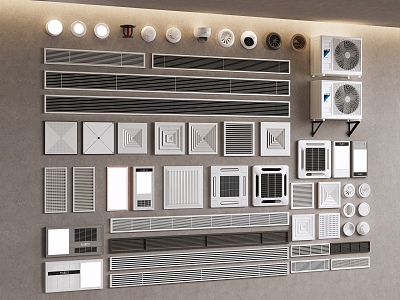 Modern Air Outlet Air Conditioning Air Outlet Central Air Conditioning Air Conditioning External Heater New Air Ventilation Fan Yuba Lighting Air Conditioning Outlet Warm New Air Conditioning Outlet model