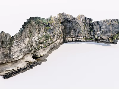 3D Rendered Garden Landscape With Realistic Rockery Stone Texture And Green Vegetation 3d model