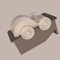 Industrial Mechanical Equipment With Multiple Helical Gears And Heavy Duty Metal Housing