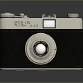 Vintage Stern V43 Retro Camera With Silver Black Body And Lens