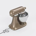 Modern Kitchen Stand Mixer In Golden Brown Design With Stainless Steel Bowl