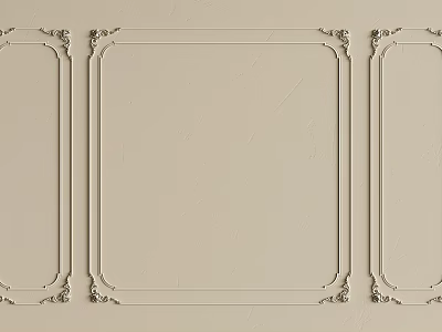 Gypsum Molding Various Ornate Patterns For Interior Wall Design Styles 3d model