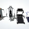 Premium Sports Equipment Set With Treadmill Strength Training Machine Dumbbells And Exercise Bike