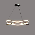 Modern Pendant Light Designs With Curved Metal Frames And Illuminated LED Strips