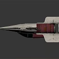 White And Red Spacecraft Featuring Wing Structure For Space Exploration Missions 3d model
